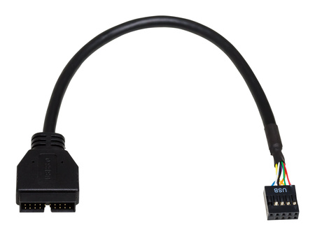 AKYGA Adapter z kablem AK-CA-28 USB 19 pin m / USB 9 pin f 20cm