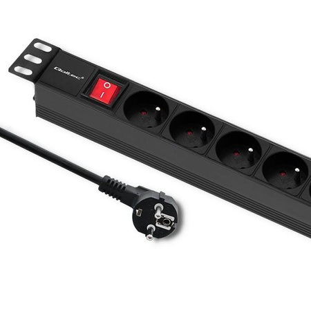 Listwa zasilająca do szafy RACK 1U | 16A | PDU | 8xFRENCH | 2m 
