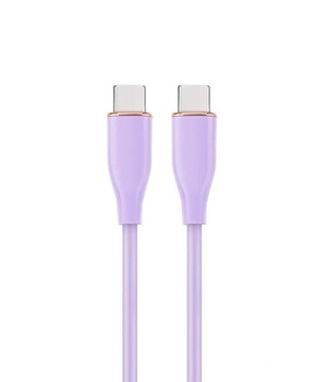 Kabel USB C(M) do USB C(M) 1.5M fioletowy