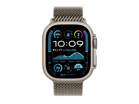 APPLE Watch Ultra 2 GPS + Cellular 49mm Natural Titanium Case with Natural Titanium Milanese Loop - S