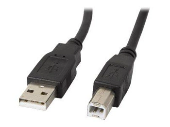 Kabel USB 2.0 Lanberg AM-BM Ferryt 0,5m czarny
