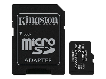 KINGSTON SDCS2/32GB Kingston 32GB micSDHC Canvas Select Plus 100R A1 C10 Card + ADP