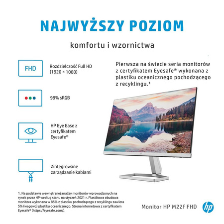 Monitor HP M22f 21,5"FHD IPS 5ms 300nits 75Hz VGA HDMI