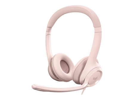 LOGITECH H390 Headset on-ear wired USB-A rose