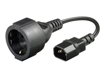 MANHATTAN Adapter Zasilania IEC320 C14 na Schuko F Gniazdo 23cm