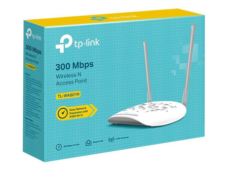 TP-LINK TL-WA801N 300Mbps AP/Klient/Bridge/Repeater passive PoE 2x5dBi fix antenna (P)