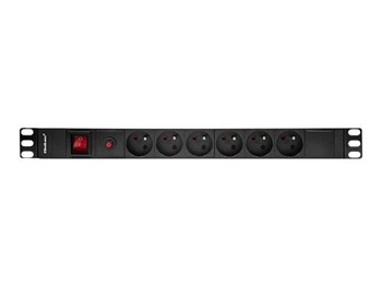 QOLTEC 53995 Listwa zasilająca Qoltec do RACK 19 16A 1U PDU 6xSCHUKO 2m
