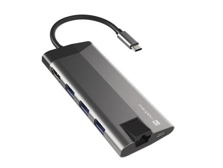 Stacja dokująca Multiport Fowler Plus USB-C PD, 3x USB 3.0, HDMI 4K, RJ45, SD, micro SD 