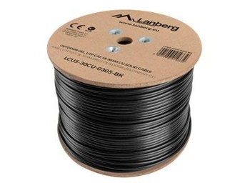 LANBERG LCU5-30CU-0305-BK Lanberg kabel instalacyjny żel. UTP, kat. 5e, drut, CU, 305m szary