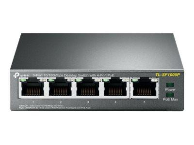 TPLINK TL-SF1005P TP-Link TL-SF1005P 5-Port 10/100Mbpst Desktop Switch with 4-Port PoE