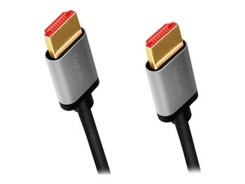 LOGILINK CHA0104 Kabel HDMI A/M to A/M 8K/60Hz alu czarny/szary 1m