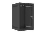 Szafa rack Lanberg WF10-2309-10B (9U; 462mm / 280mm / 310 mm; wisząca; Szklane; 10"; kolor czarny)