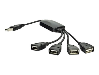 AKYGA Hub USB 2.0 AK-AD-13 4 porty czarny 15cm