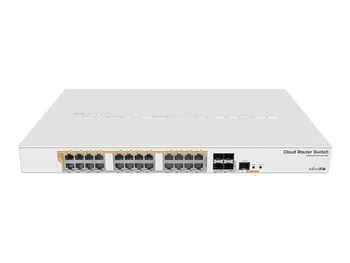 MIKROTIK CRS328-24P-4S+RM PoE Switch 24x RJ45 1000Mb/s 4x SFP+ Dual Boot PoE Budget 500W