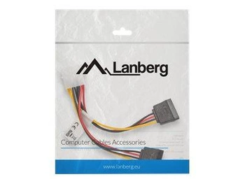 LANBERG CA-HDSA-11CU-0015 Lanberg cable power MOLEX (M)->SATA(F) x2 15cm