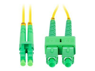 LANBERG Patchcord Światłowodowy SM SC/APC-LC/APC Duplex 3.0mm LSZH G657A1 1M Żółty