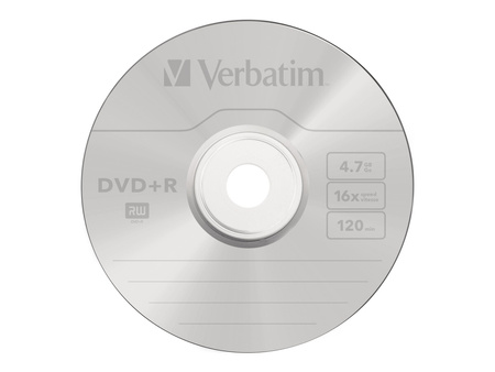VERBATIM 43550 Verbatim DVD+Rcake box 50 4.7GB 16x matte silver