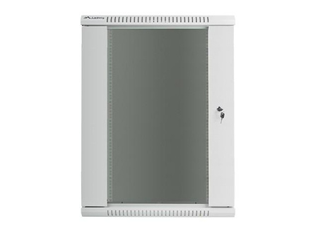 LANBERG WF01-6618-10S Lanberg szafa wisząca rack 19 18U 600x600mm szara (drzwi szklane)