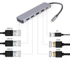 GEMBIRD MULTI ADAPTER USB TYP-C 3W1 SREBRNY HUB USB, HDMI, PD (100W)