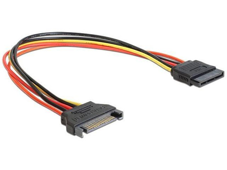 Przedłużacz SATA M/F 15PIN 30cm 
