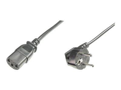 ASM AK-440109-008-S ASSMANN Kabel połączeniowy zasilający Typ Schuko kątowy/IEC C13,M/Ż czarny 0,75m