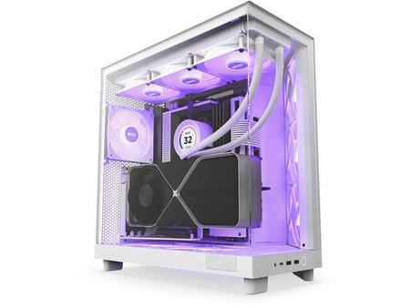 Obudowa H6 Flow RGB z oknem Biała 