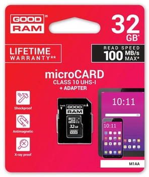 Karta pamięci microSDHC 32GB CL10 + adapter