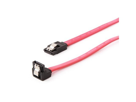 Kabel SATA DATA III dół/prosto metalowe zatrzaski 50cm 