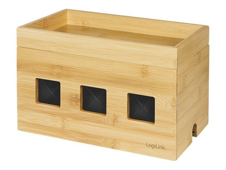 LOGILINK KAB0076 Cable box 255x140x165 mm bamboo