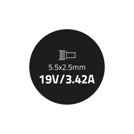 QOLTEC 50068 Qoltec Zasilacz do laptopa 65W 3.42A 19V 5.5x2.5