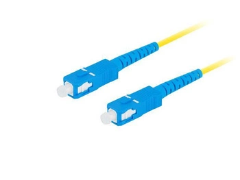 Patchcord światłowodowy Lanberg SM SC/UPC-SC/UPC SIMPLEX 3.0mm LSZH G657A1 2m żółty