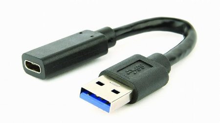 GEMBIRD A-USB3-AMCF-01 Gembird adapter USB 3.1 A męski do USB typu C żeński, 10cm, czarny