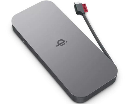 Power Bank Lenovo Go 10 000 mAh, G0A3LG1WWW, USB-C, szary