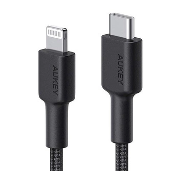 CB-CL03 kabel Lightning - USB-C 2m MFi Apple USB-PD nylonowy oplot czarny