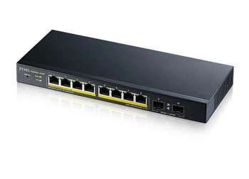 ZYXEL GS1900-10HP v2 8-port GbE L2 PoE Smart Switch + 2 SFP slots 802.3at desktop fanless 70 Watt