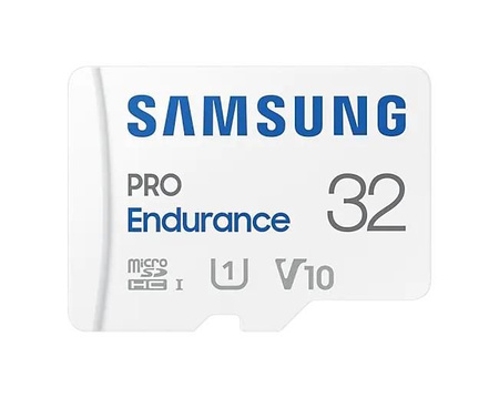 SAMSUNG PRO Endurance microSD 32GB UHS-I U1 Class10 R100/W30 up to 17520 hours incl SD Adapter 2022 (P)