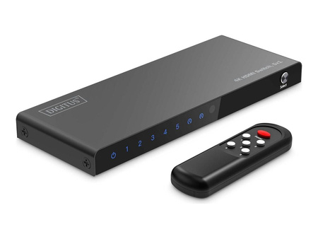 DIGITUS 5x1 HDMI Switch 8K/60Hz 4:4:4 HDR HDCP2.3