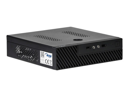 AKYGA Obudowa mini ITX AK-100-01BK 2x USB 2.0 czarna z zasilaczem 60W