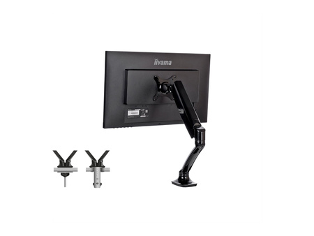 IIYAMA DS3001C-B1 ACC Flexible desk mount for single monitor 10-27i height adjustable gas spring VESA 75x75/100x100 1-5kg