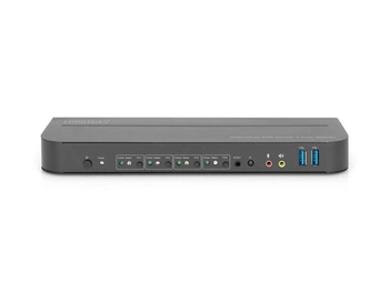 DIGITUS KVM Switch 4x1 DP DP/HDMI Out USB 4Kx2K 60Hz