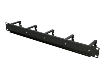 EXTRALINK organizer kabli 1U czarny plastikowe wsporniki