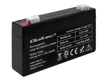 QOLTEC 53041 Qoltec Akumulator AGM 6V 1.3Ah max.0.39A