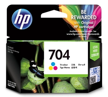 HP 704 TRI-COLOR ORIGINAL INK/PROMO ADVANTAGE CARTRIDGE