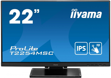 Monitor 21.5 cala T2254MSC-B1AG pojemnościowa 10 punktów, IPS, powłoka AG 