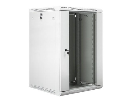 LANBERG WF01-6618-10S Lanberg szafa wisząca rack 19 18U 600x600mm szara (drzwi szklane)