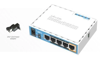 Access Point MikroTik hAP ac lite (650MHz CPU) 32MB RAM, 4x LAN, 2.4GHz 802.11b/g/n, RouterOS L4