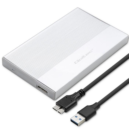 Obudowa | Kieszeń na dysk SSD HDD 2.5 cala| SATA | USB 3.0 | Super  speed 5Gb/s | 2TB | Srebrna