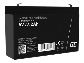 GREEN CELL Battery AGM VRLA 6V 7.2Ah