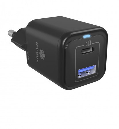 ICY BOX IB-PS1020-PD 2-Port USB 20W Fast Charger