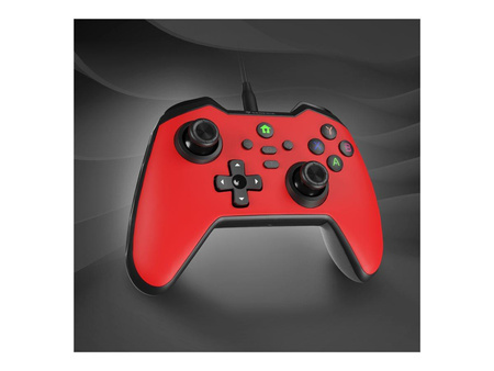NATEC Genesis Gamepad Mangan 300 czerwony